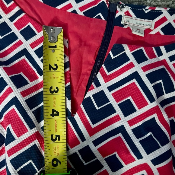 GAP Size 10 Pink White & Blue Geometric Dress - Picture 14 of 14